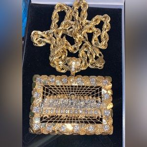 Last Supper Charm & Chain 10kt Gold